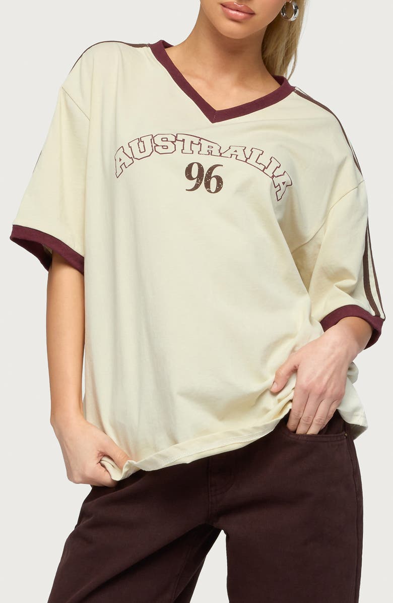 EDIKTED Australia 96 Oversize Cotton T-Shirt, Main, color, 