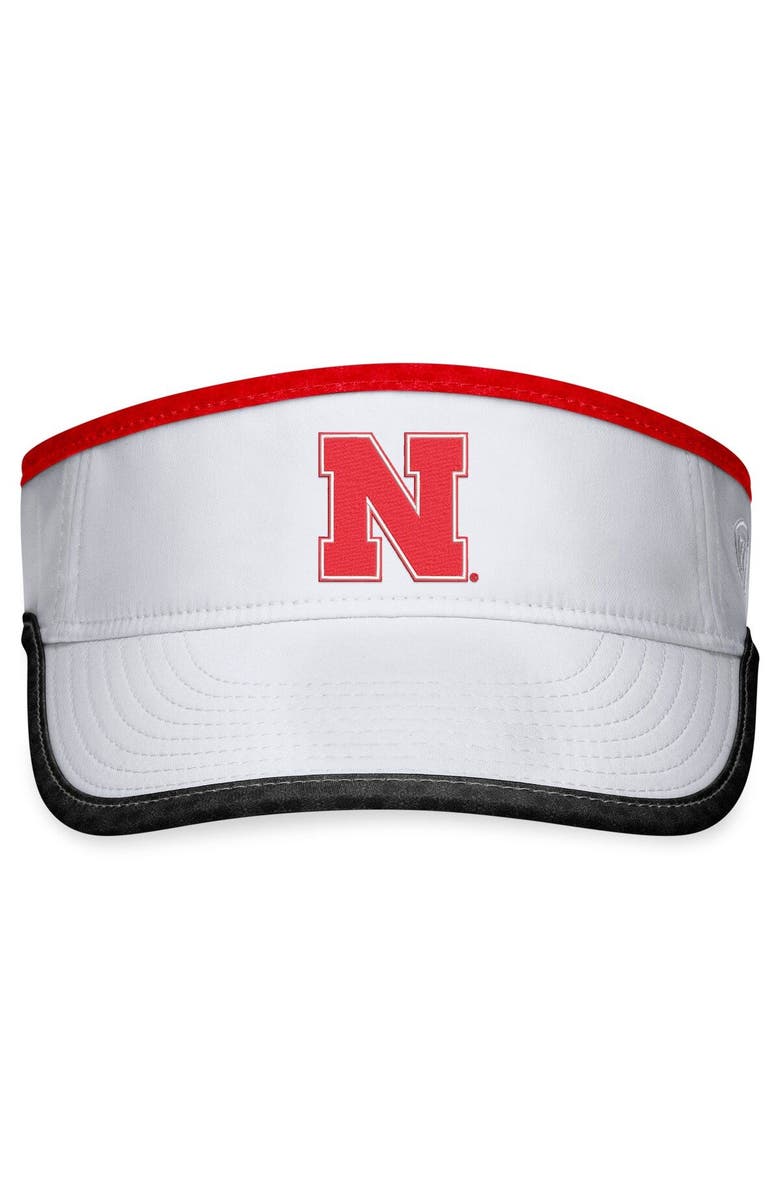 TOP OF THE WORLD Men's Top of the World White Nebraska Huskers Daybreak Adjustable Visor, Alternate, color, 