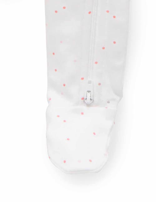 Purebaby 2 Pack Zip Footie In Pink