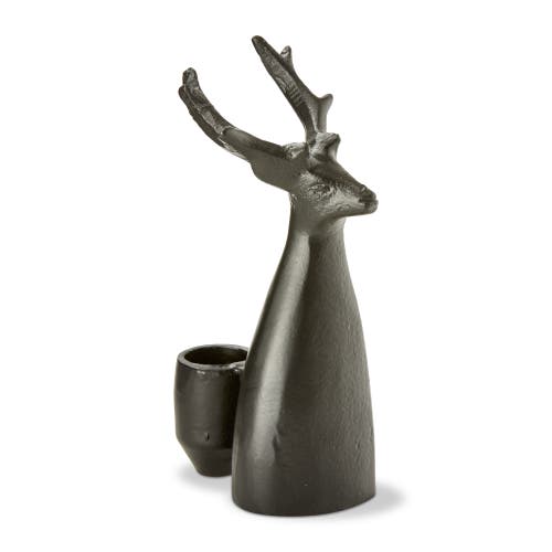 Tag Large Black Aluminum Reindeer Candle Holder Christmas Decor In Black