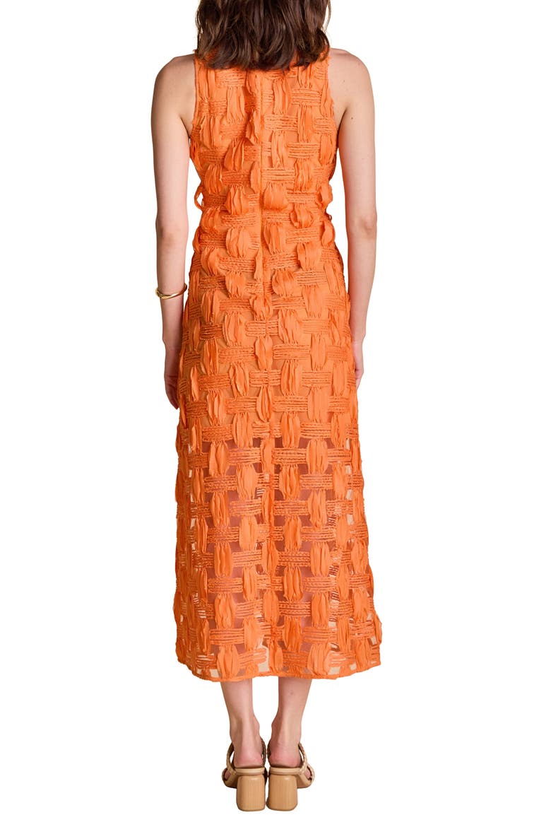 Textured Maxi Dress, Alternate, color, ORANGE
