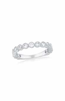 SIMONA Round Cubic Zirconia Beaded Ring