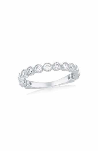 SIMONA Round Cubic Zirconia Beaded Ring