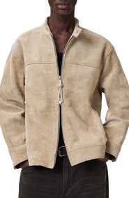AllSaints Felix Suede Racer Jacket