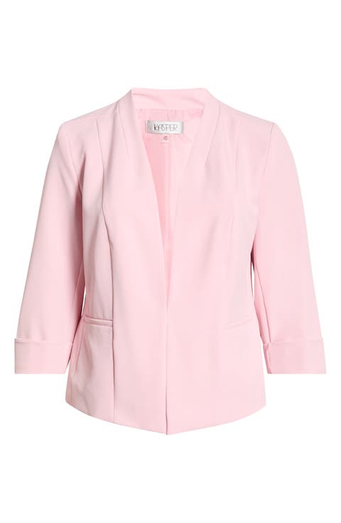 Cuff Sleeve Blazer (Plus)