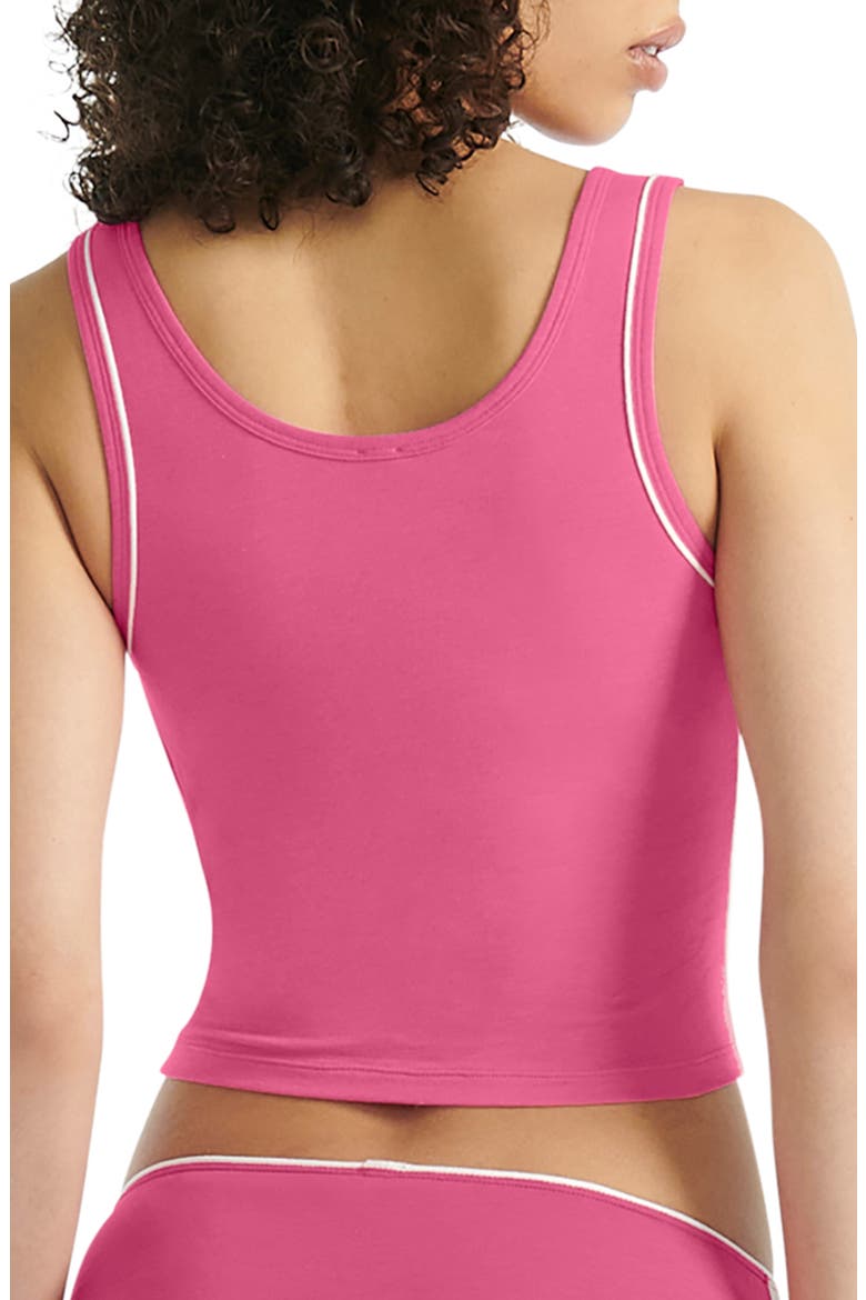 Comfort Flex Cotton Blend Crop Tank, Alternate, color, LUCID PINK