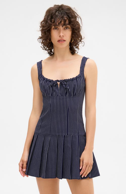 Bdg Urban Outfitters Pinstripe Pinafore Minidress In Multi