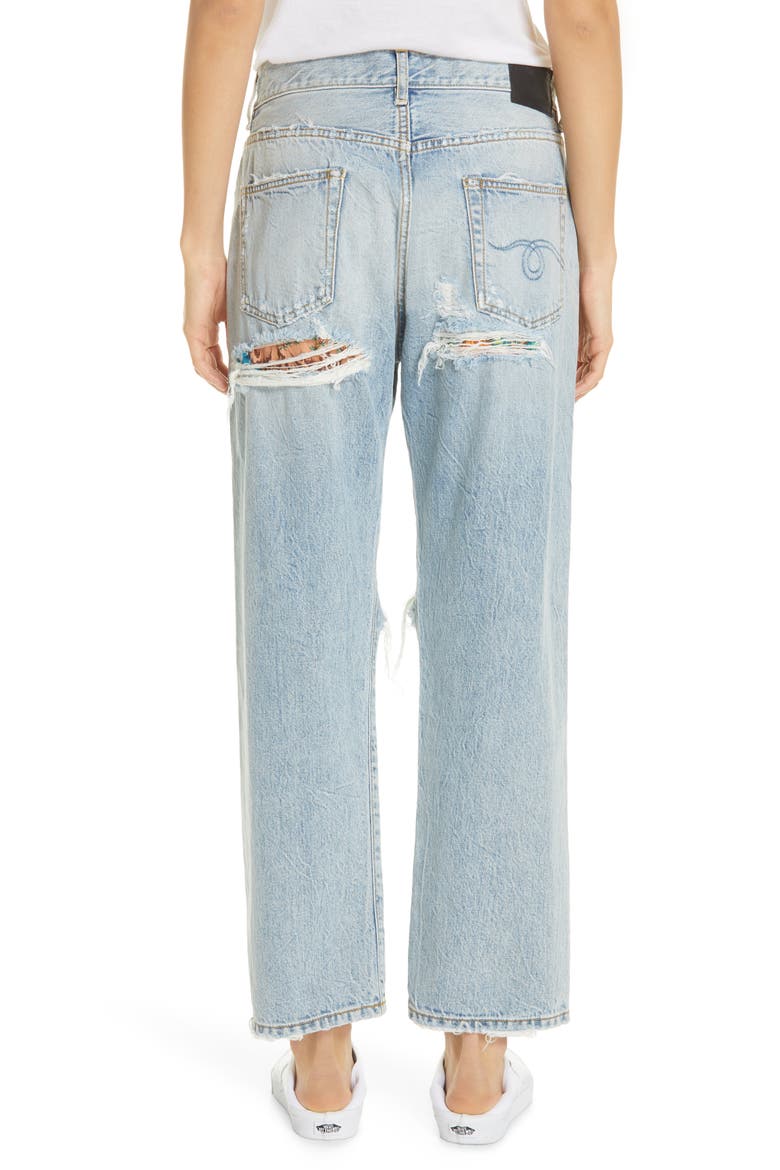 Ripped Boyfriend Jeans, Alternate, color, MILTON W/ RIPS