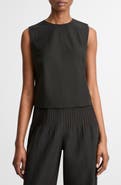 Vince Sleeveless Crop Cotton & Modal Top