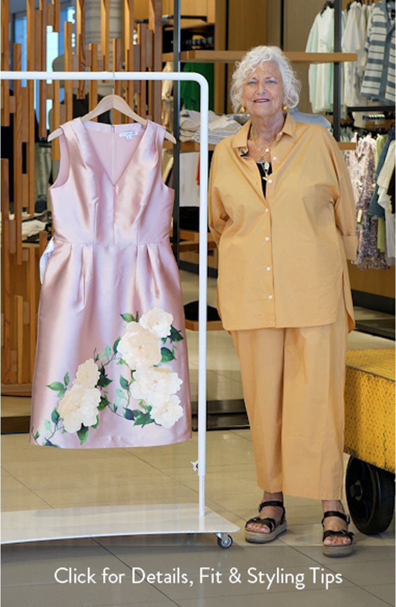 Briella Sleeveless Mikado Midi Dress, sales video thumbnail