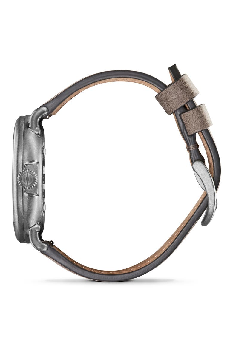 'Runwell' Leather Strap Watch, 41mm, Alternate, color, IVORY
