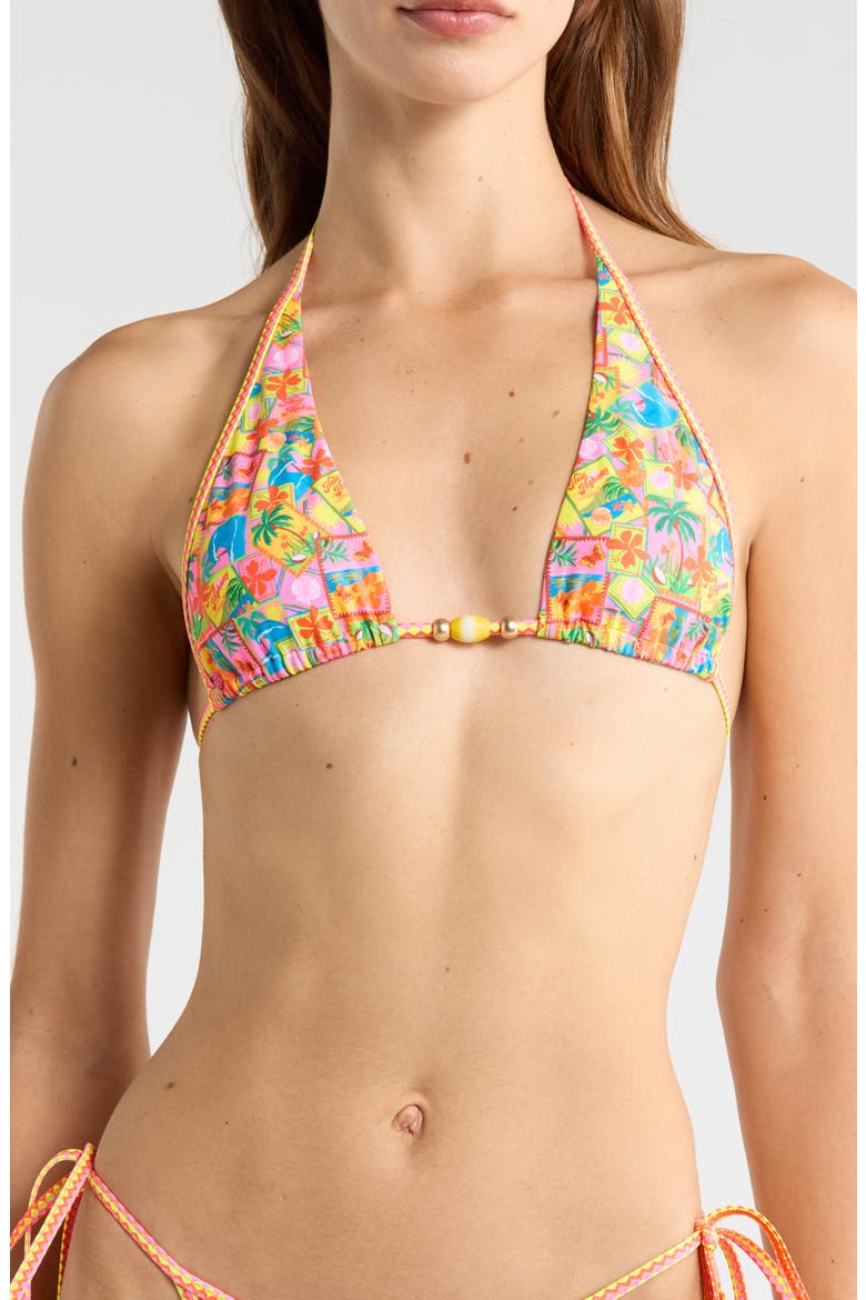 Bind Halter Bikini Top, Main, color, SUNSHINE SNAP