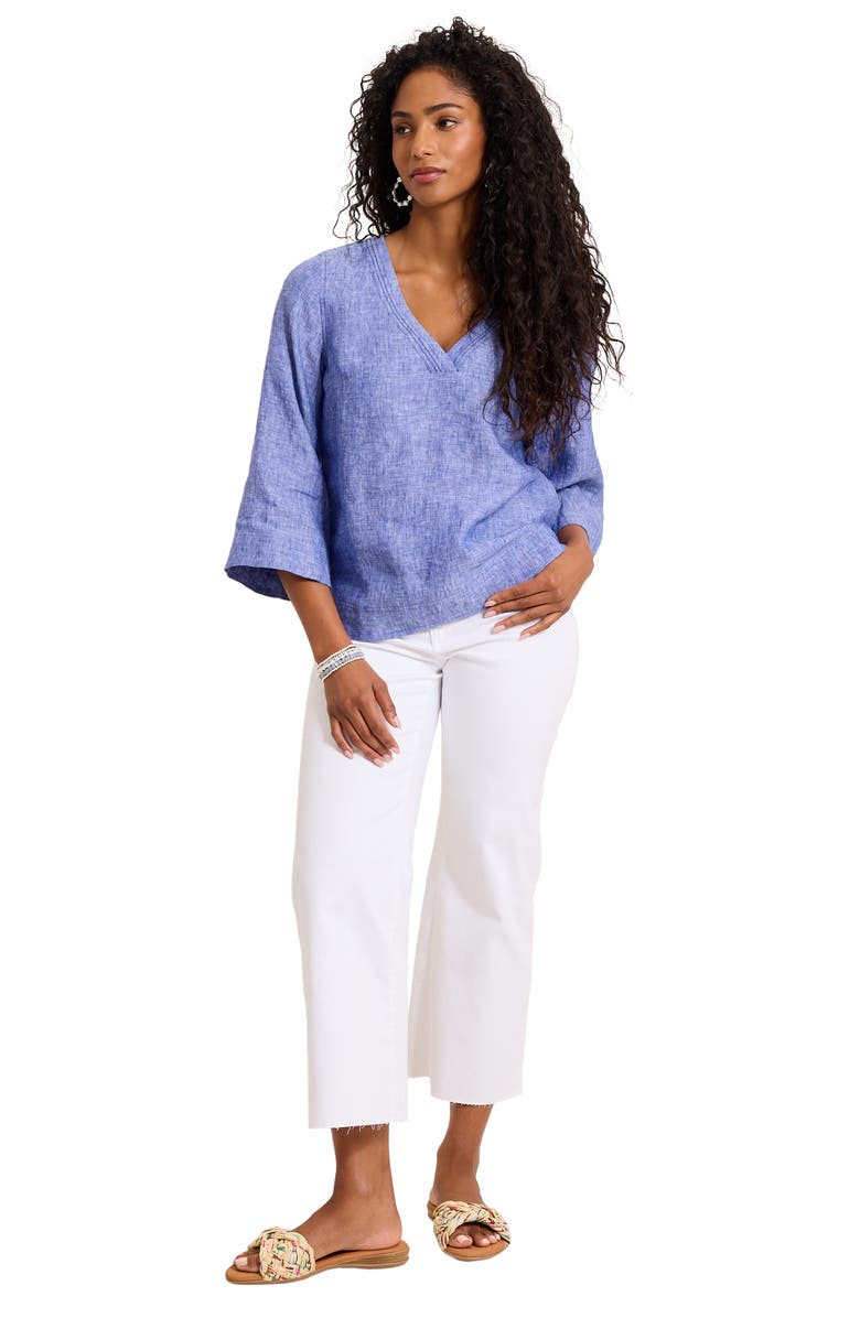 Tommy Bahama Coastalina Linen Top, Alternate, color, Bold Blue