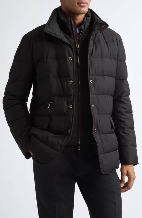 Ilvo 3-in-1 Quilted Down Overcoat & Vest