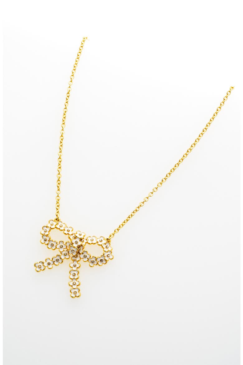 Bonnell Bouquet Bow Pendant Necklace, Alternate, color, METALLIC GOLD