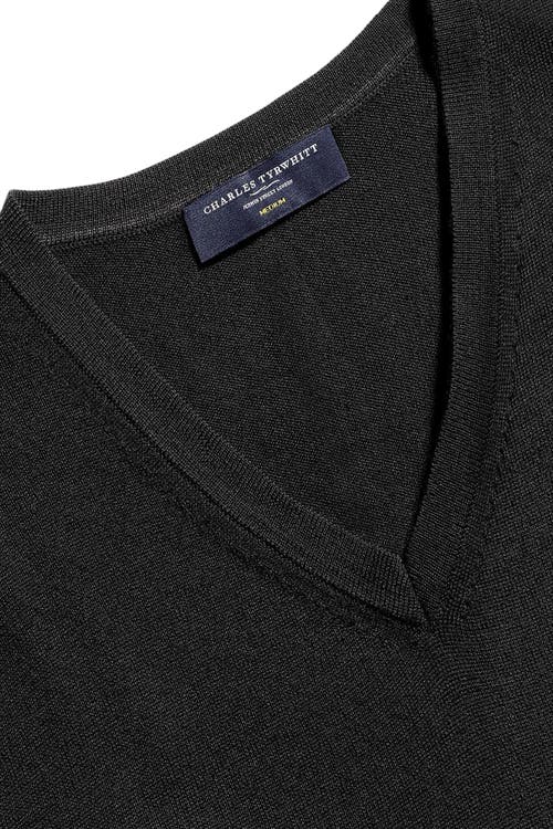 CHARLES TYRWHITT CHARLES TYRWHITT PURE MERINO V NECK SWEATER