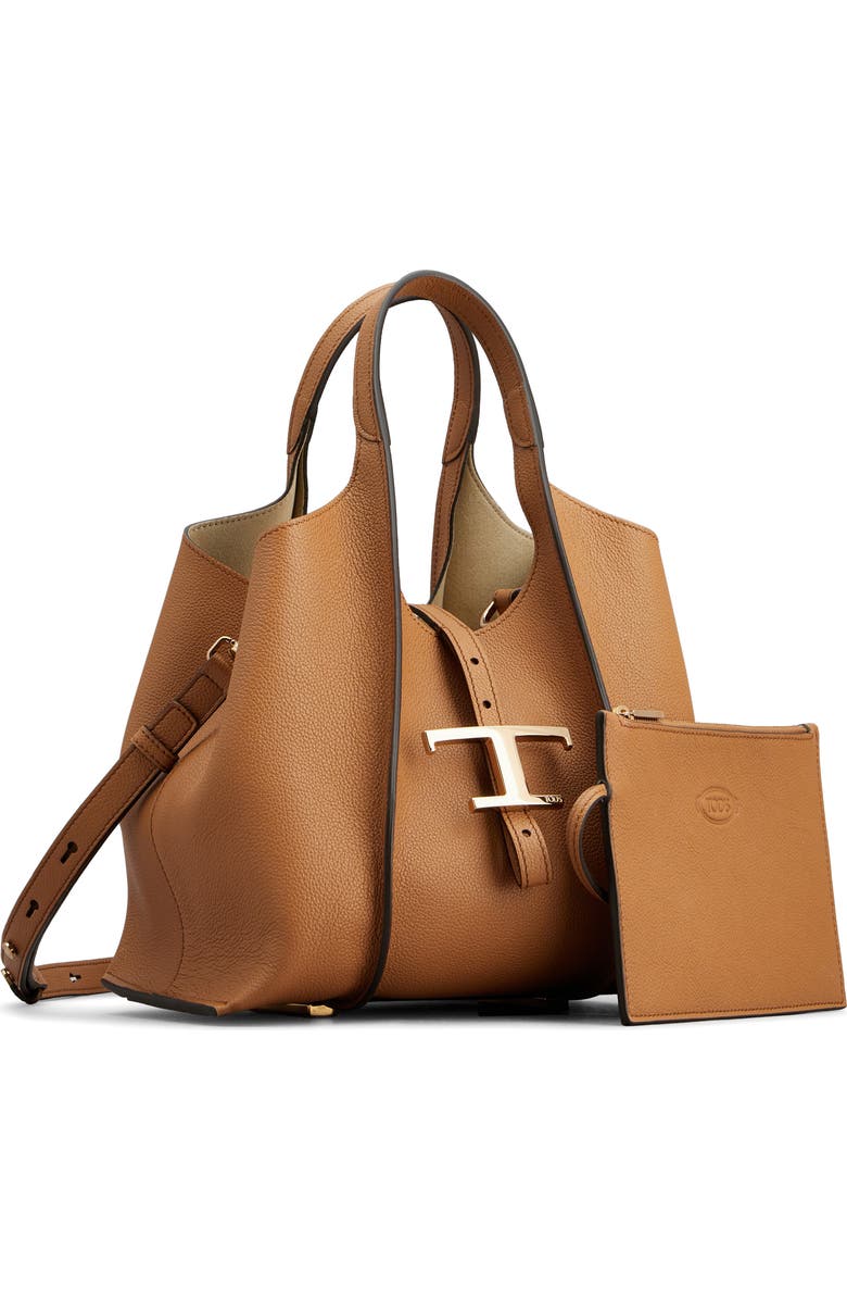 Tod
s Mini T Timeless Shopping Bag, Alternate, color, Kenia Scuro