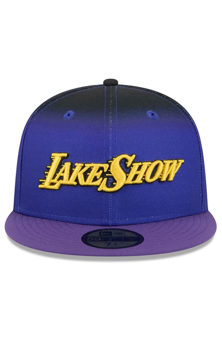 New Era Men's New Era  Purple Los Angeles Lakers 2024/25 City Edition 59FIFTY Fitted Hat, Alternate, color, 