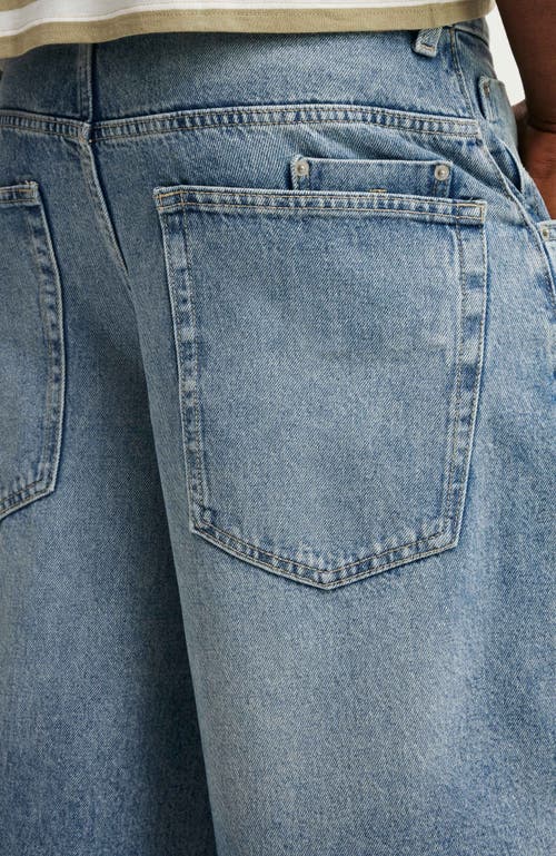 Cotton On Y2k Super Wide Jort In Blue