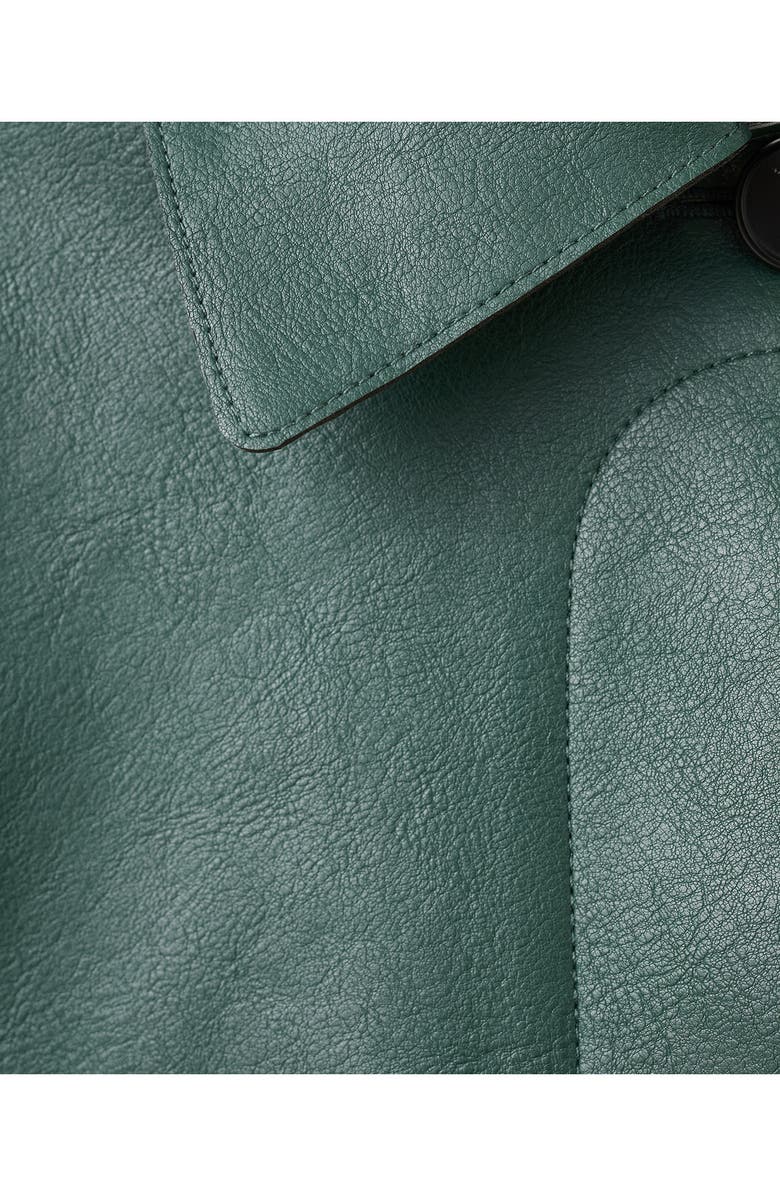 MANGO Sabina Faux Leather Jacket, Alternate, color, Green