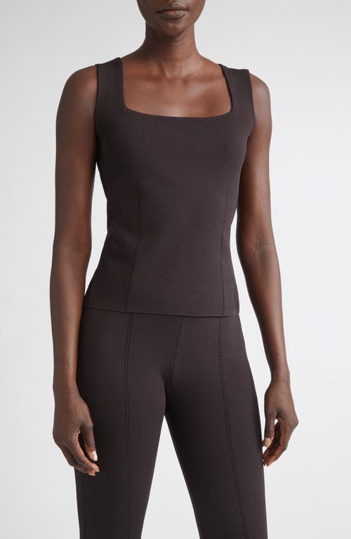 St John St. John Milano Stretch Crepe Shell In Brown