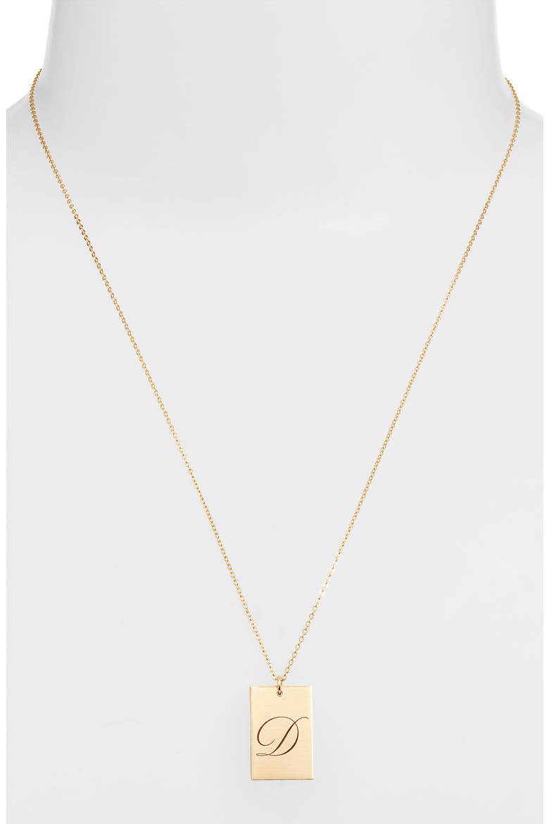 Stella Initial Pendant Necklace, Alternate, color, GOLD / D