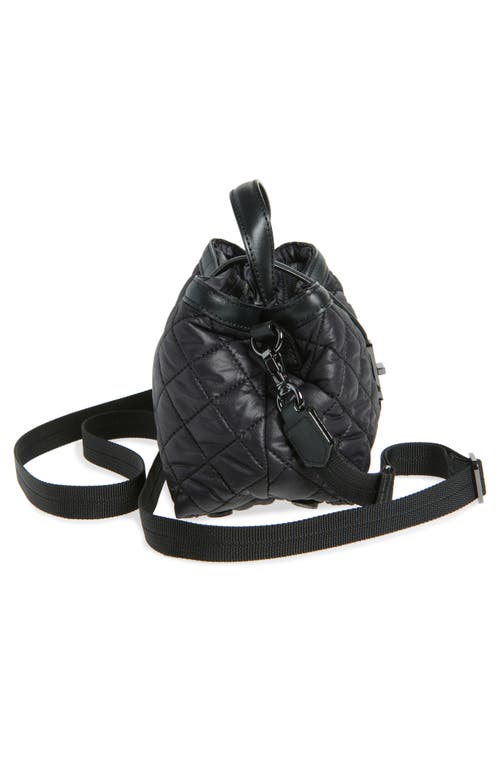 Mz Wallace Mini Astor Diamond Quilted Top Handle Bag In Black