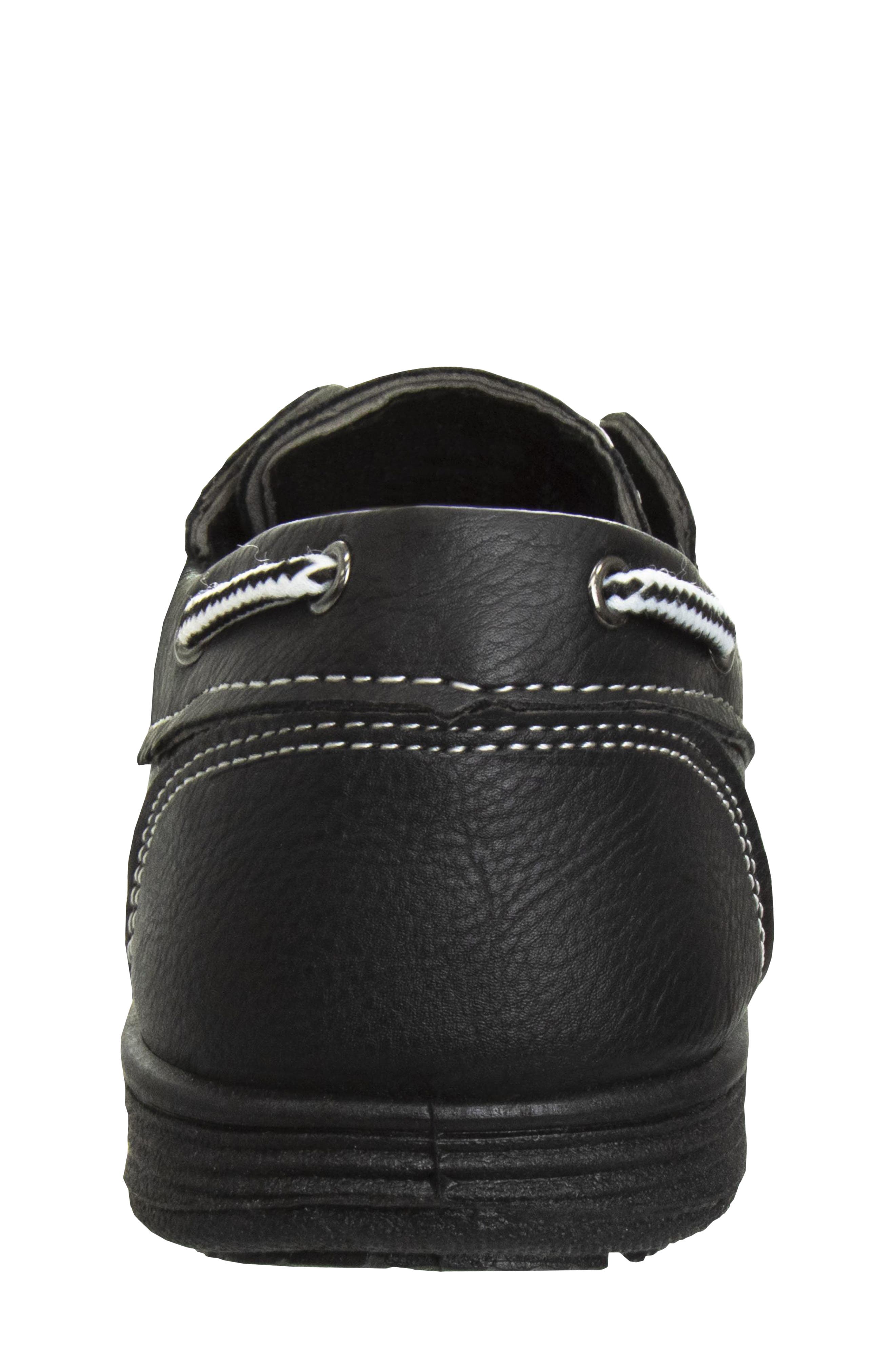 Kids' Casual Boat Shoe Loafer, Alternate, color, BLACK
