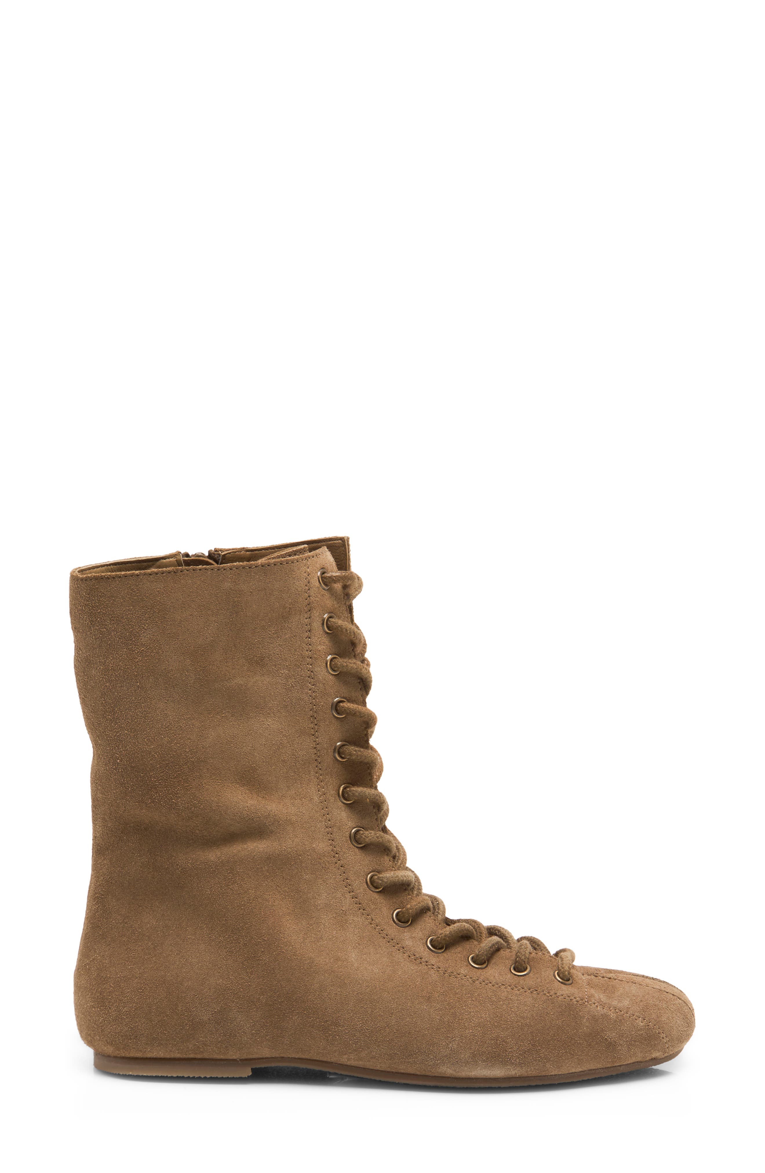 Boxing Day Lace Up Leather Boot, Alternate, color, TAUPE SUEDE