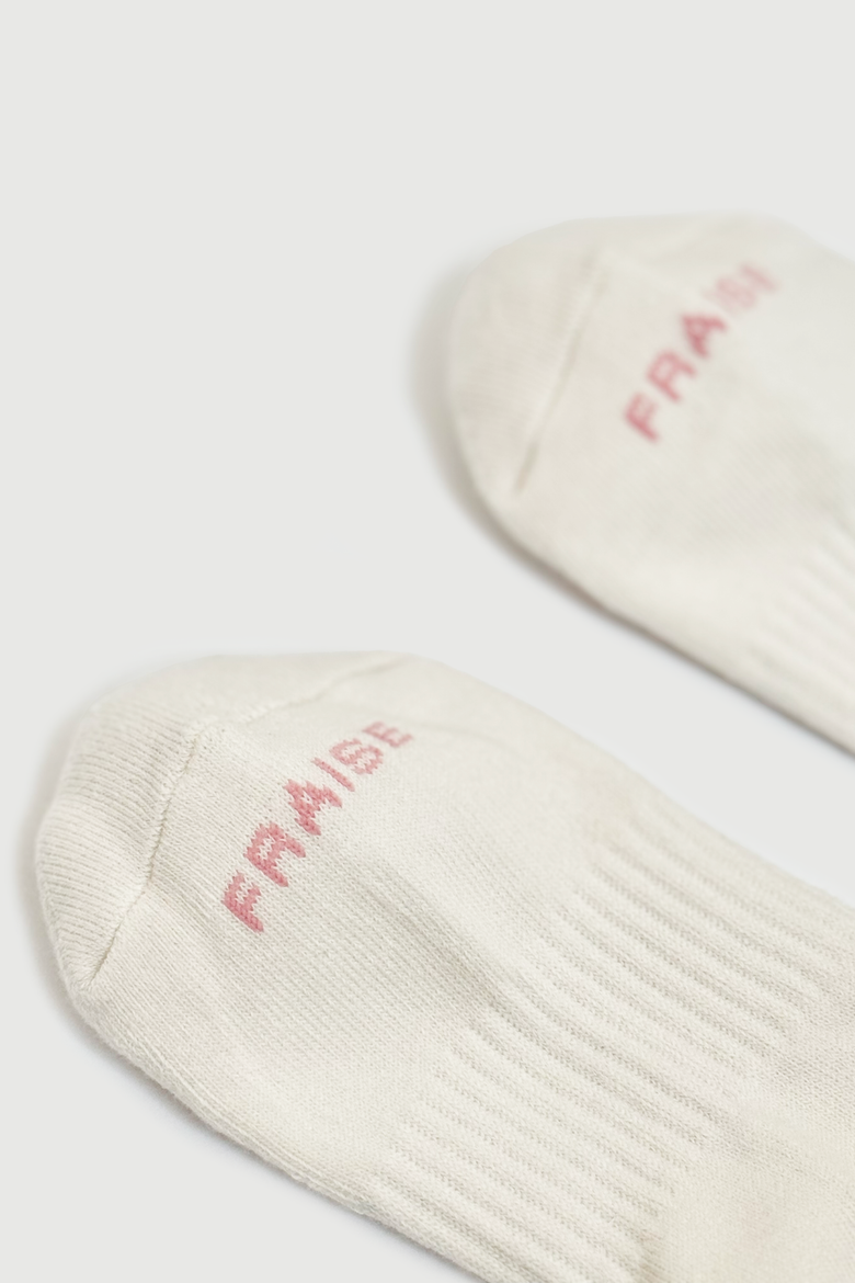 Ribbon Quarter Crew Grip Socks, Alternate, color, Coquette