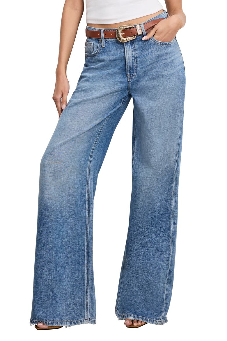 Weightless Good Standard Ease Wide Leg Jeans, Main, color, INDIGO961