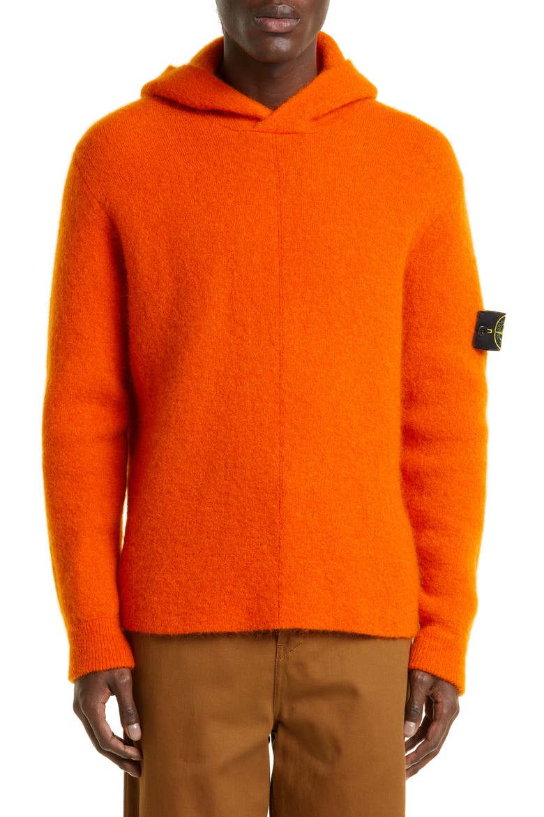 Double Face Knit Hoodie, Main, color, ORANGE