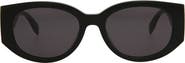 McQueen 54mm Round Sunglasses