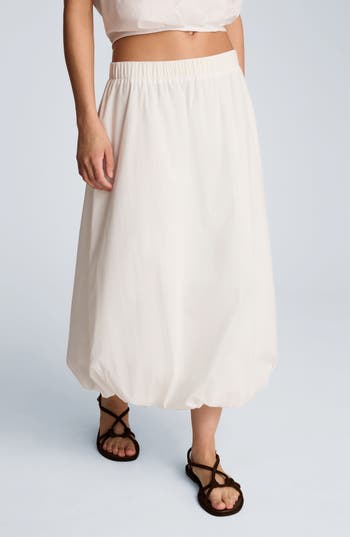 Kenneth Cole Bubble Cotton Blend Maxi Skirt in Pure White at Nordstrom Rack, Size X-Small