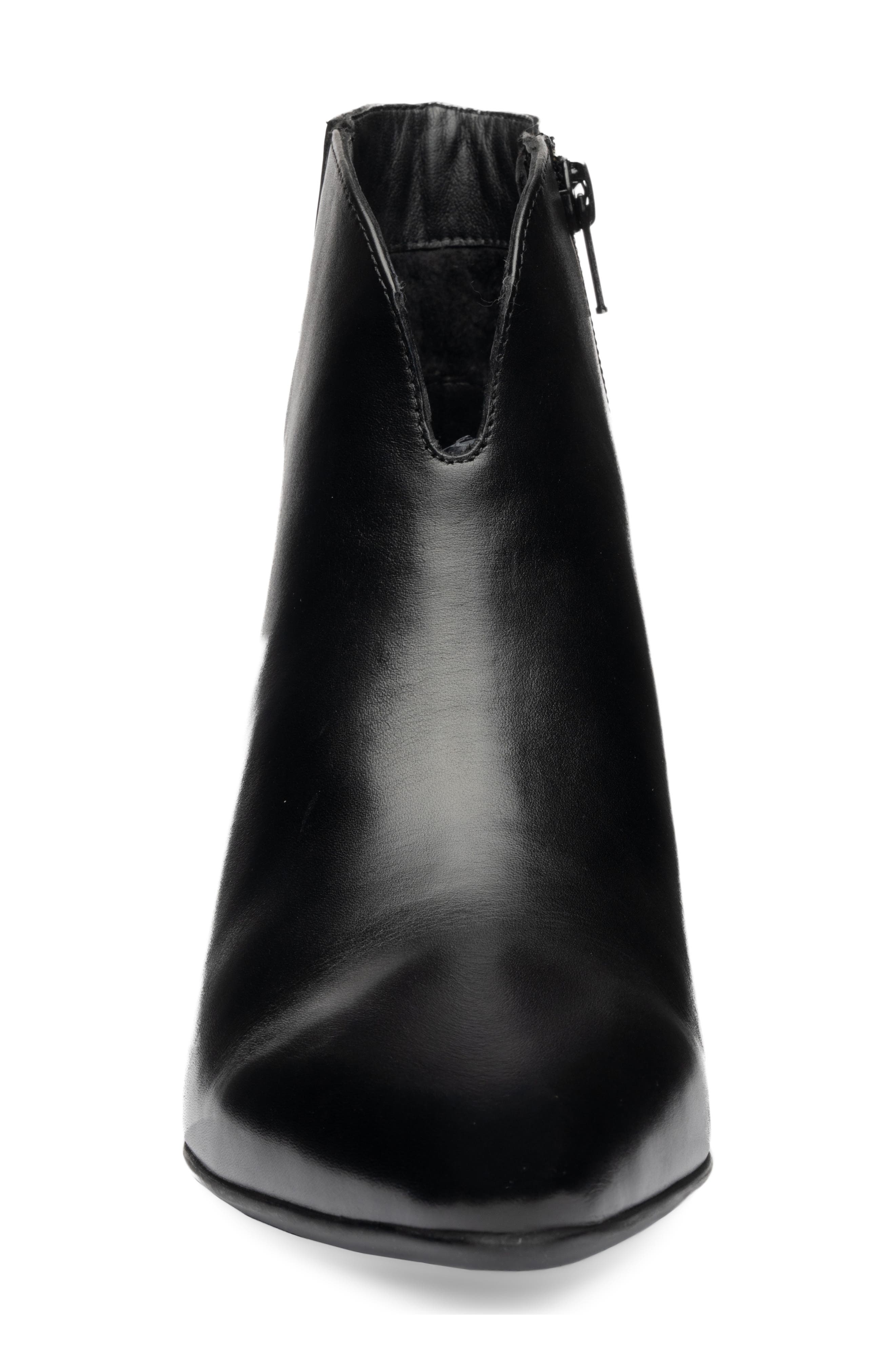 Acanthus Leather Bootie, Alternate, color, BLACK 1