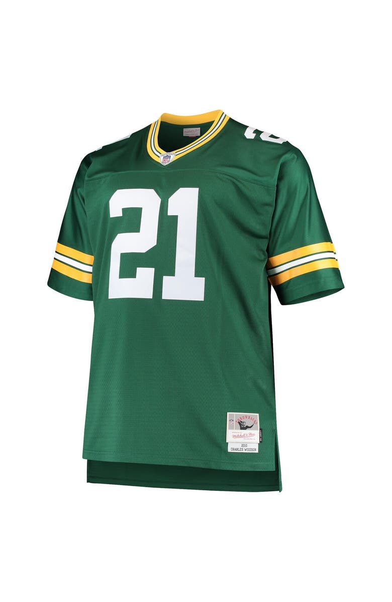 Mitchell & Ness Men's Mitchell & Ness Charles Woodson Green Green Bay Packers Big & Tall 2010 Retired Player Replica Jersey, Alternate, color, Green