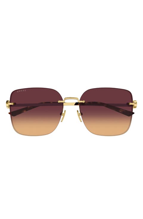 GG2229SA 60mm Polarized Gradient Butterfly Sunglasses