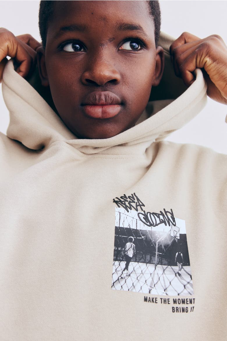 Hoodie, Alternate, color, Light beige/Non Stop