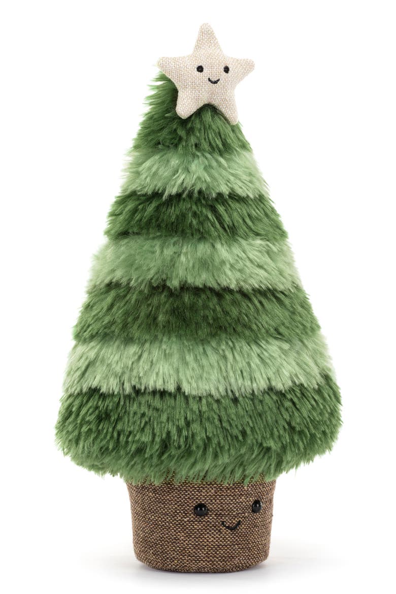 Amuseable Nordic Spruce Christmas Tree Plush Toy, Main, color, GREEN