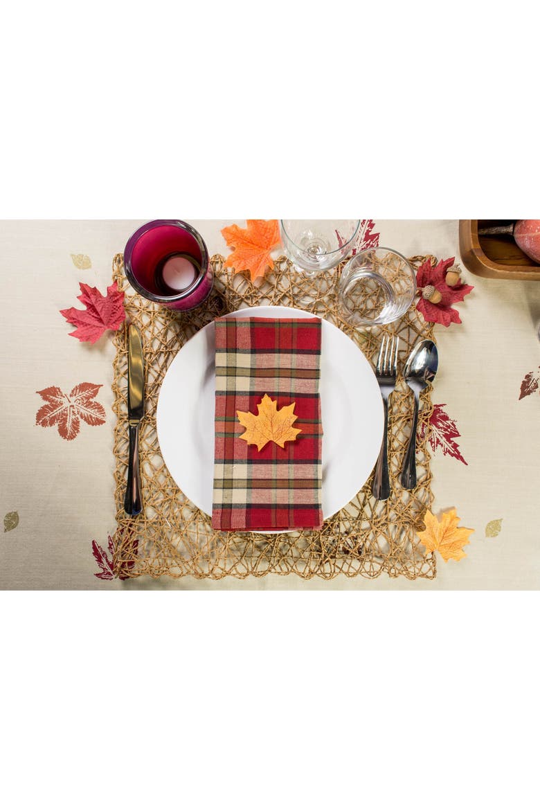 Taupe Woven Paper Square Placemat Set/6, 16x16", Alternate, color, Taupe