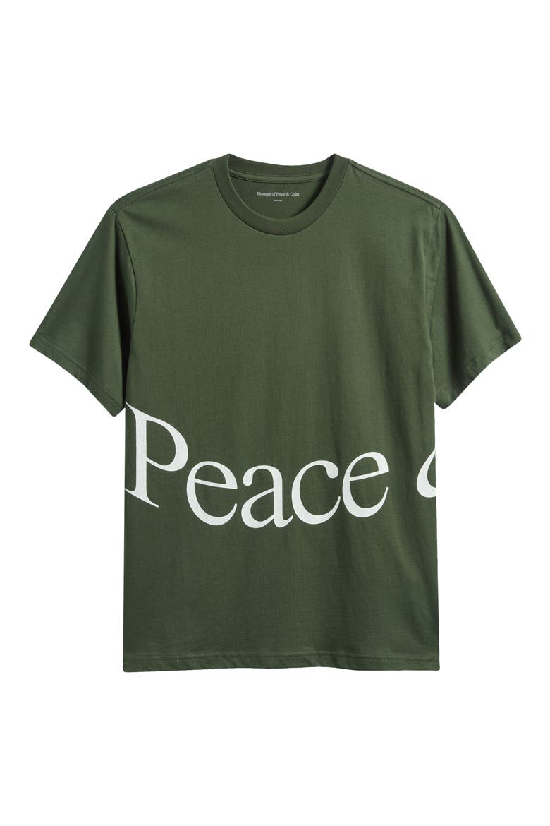 Jumbo Wordmark Graphic Cotton T-Shirt, Main, color, FOREST