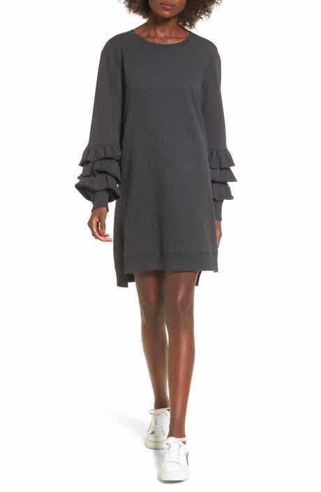 BP. Tier Sleeve Sweatshirt Dress