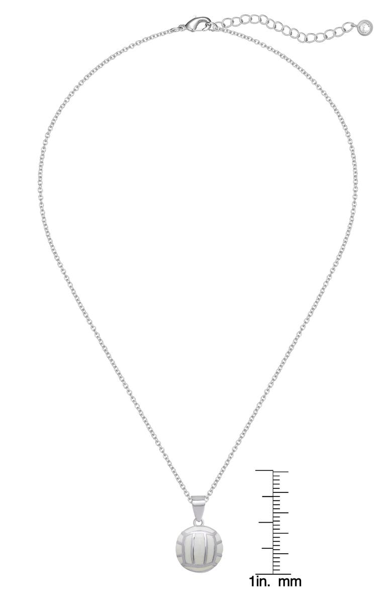 Lily Nily 3D Volleyball Necklace, Alternate, color, Silver