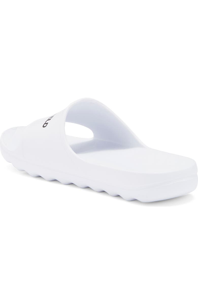 KARL LAGERFELD PARIS Block Logo Slide Sandal, Alternate, color, White