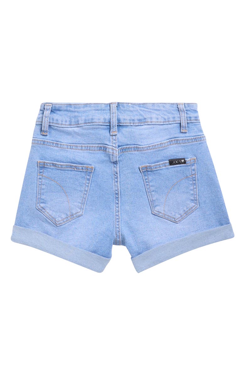 Joe's Jeans Kids' Pleated Rolled Cuff Denim Shorts, Alternate, color, Bleach Wash
