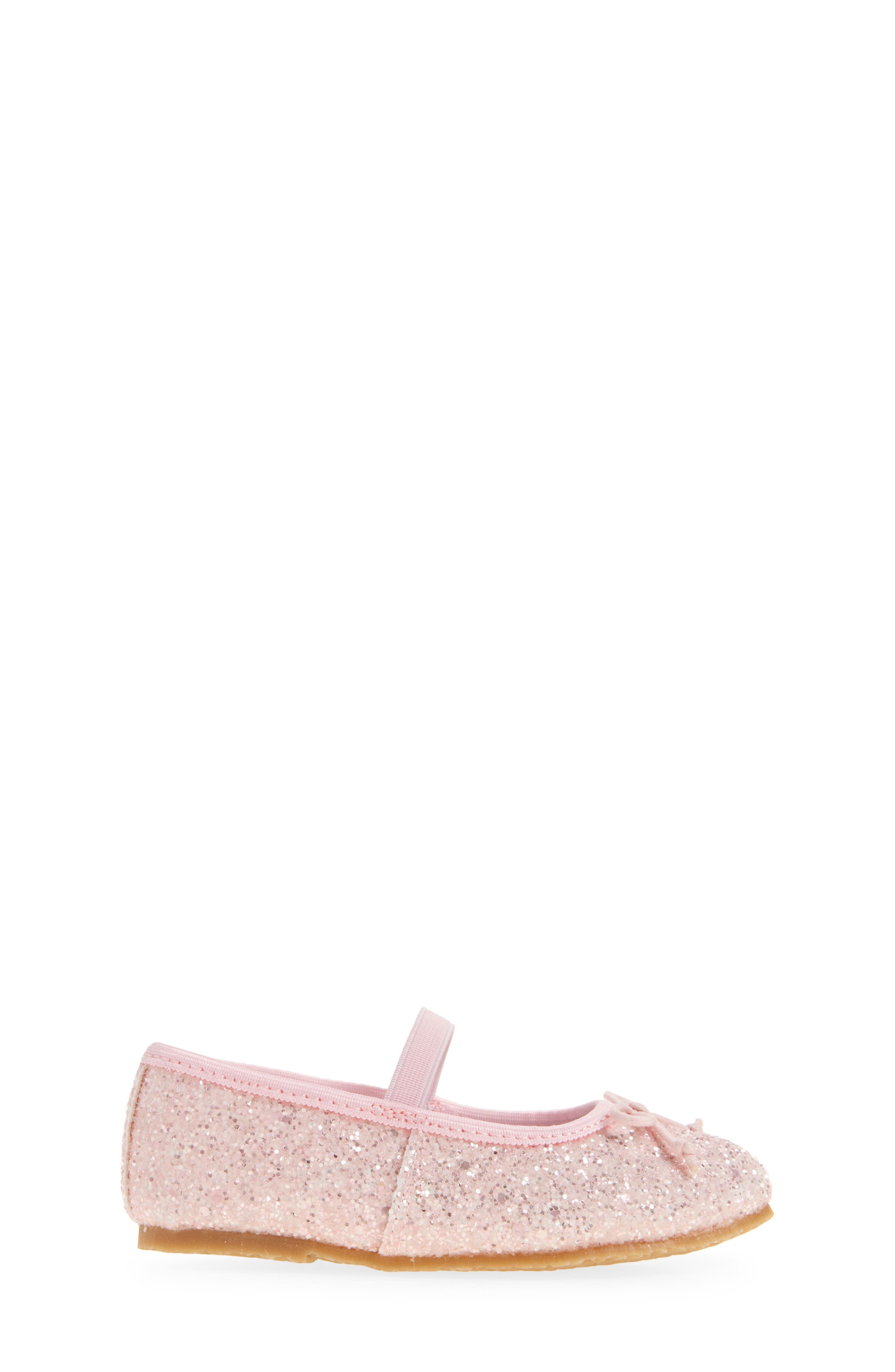 Kids' Victoria Glitter Flat, Alternate, color, GLITTER PINK