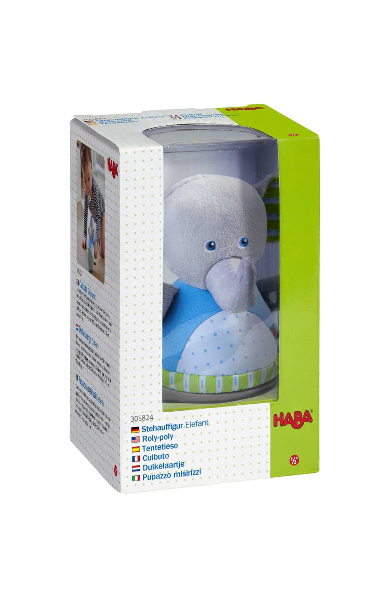 HABA Roly Poly Elephant Soft Wobbling & Chiming Baby Toy, Alternate, color, 
