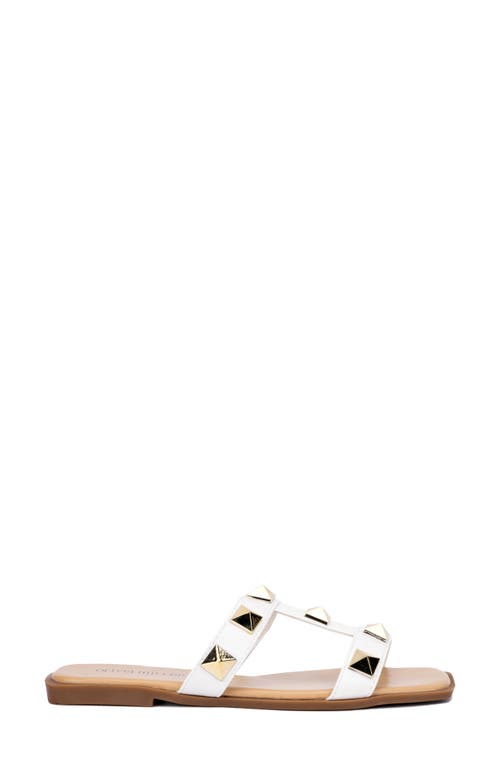 OLIVIA MILLER OLIVIA MILLER ZOEY PYRAMID STUD SLIDE SANDAL