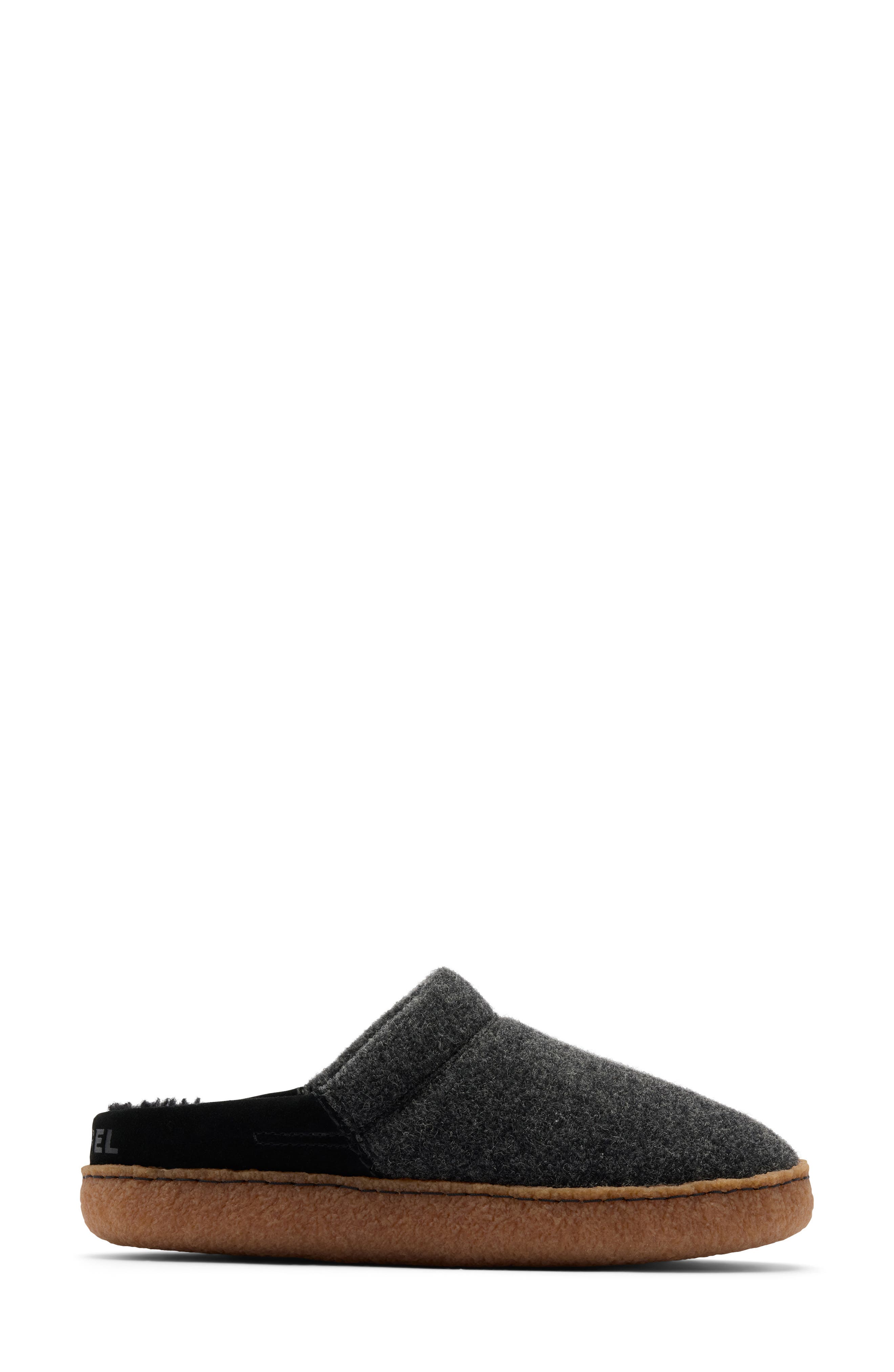 Nakiska III Faux Shearling Lined Slide Slipper, Alternate, color, BLACK/ GUM 2
