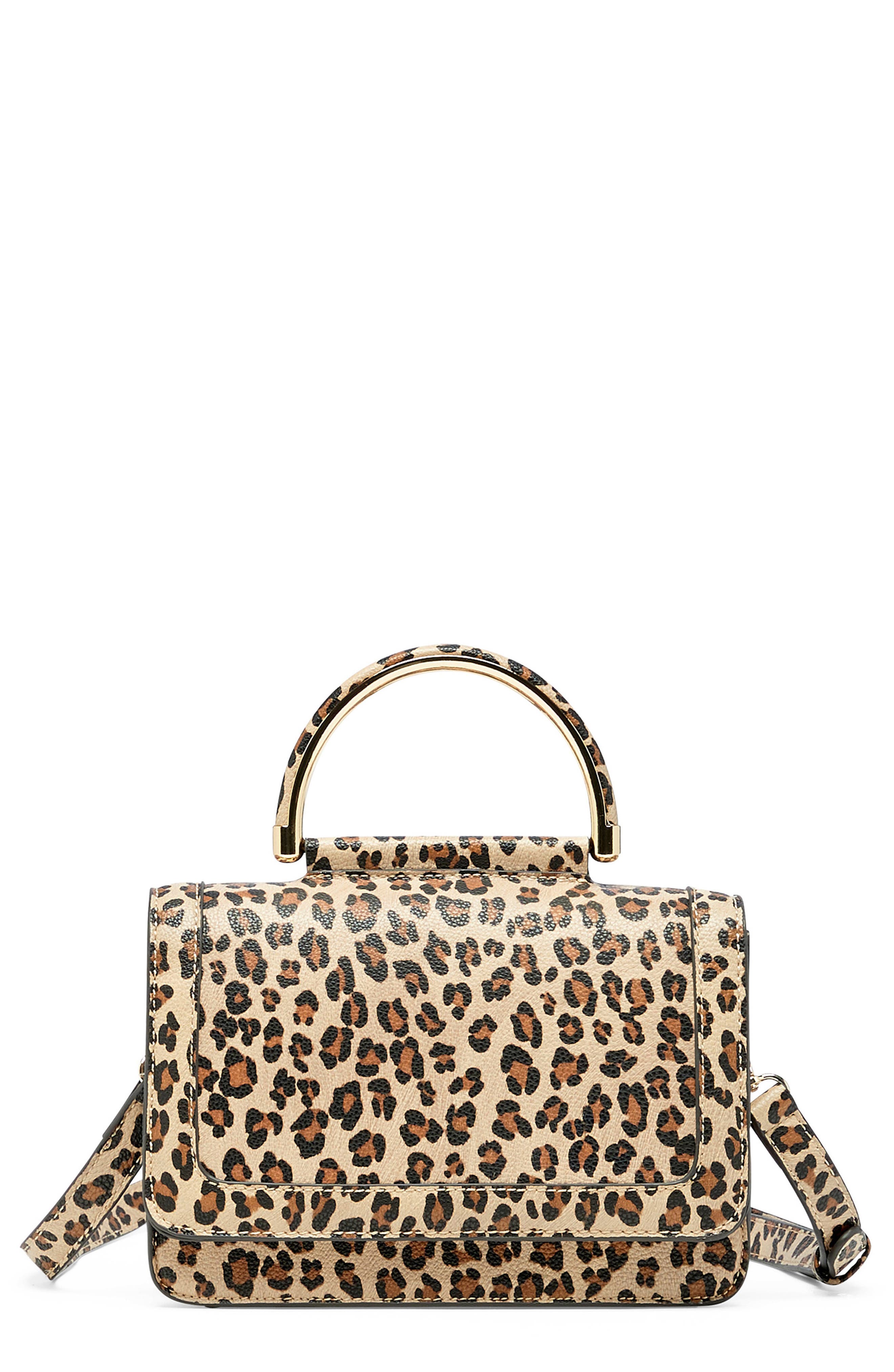 Sole Society Small Evar Faux Leather Crossbody Bag, Main, color, 